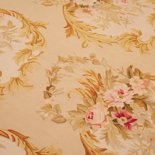 China Aubusson Floral Flat-Weave Wool Rug product image #27563298750634
