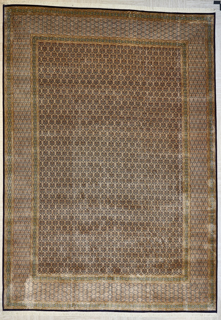 Kashmir Pure Silk Area Rug with a Herati/Fish Design. product image #27139135832234