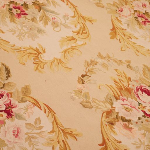 China Aubusson Floral Flat-Weave Wool Rug product image #27563298816170